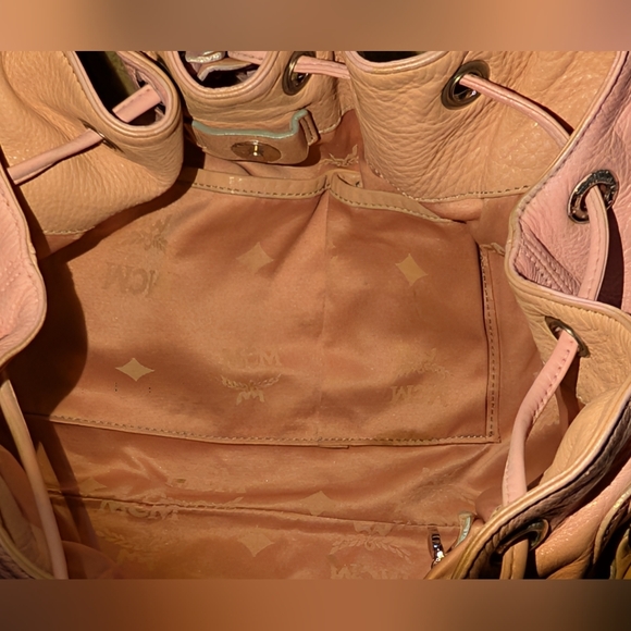 MCM Elegant Pink Leather Tote Bag As Is - Picture 7 of 10